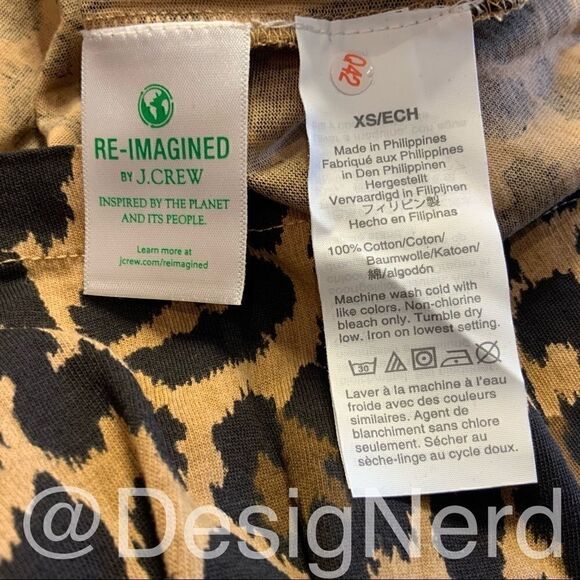 J. CREW TISSUE LONG SLEEVE TURTLENECK IN LEOPARD PRINT WOMEN’S SIZE XS - Picture 5 of 9